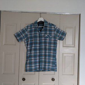 Kuhl Mens Blue Short Sleeve Button Down Shirt